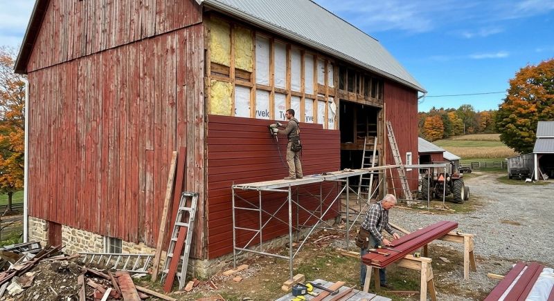 Barn Siding Replacement in Pittsfield, NH