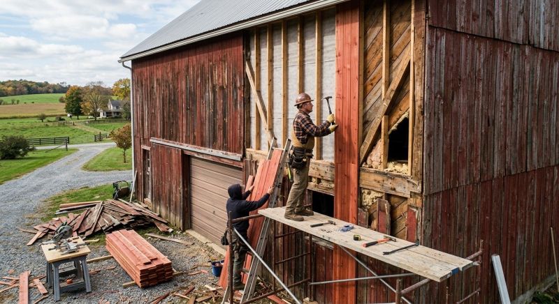 Barn Siding Replacement in Pittsfield, NH