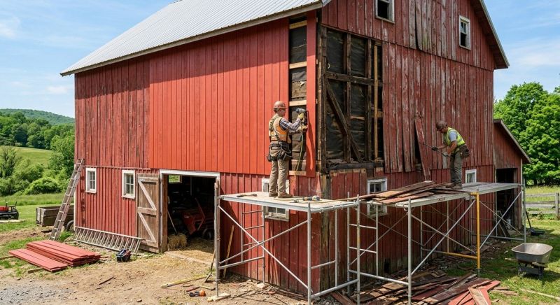 Barn Siding Replacement in Tilton, NH