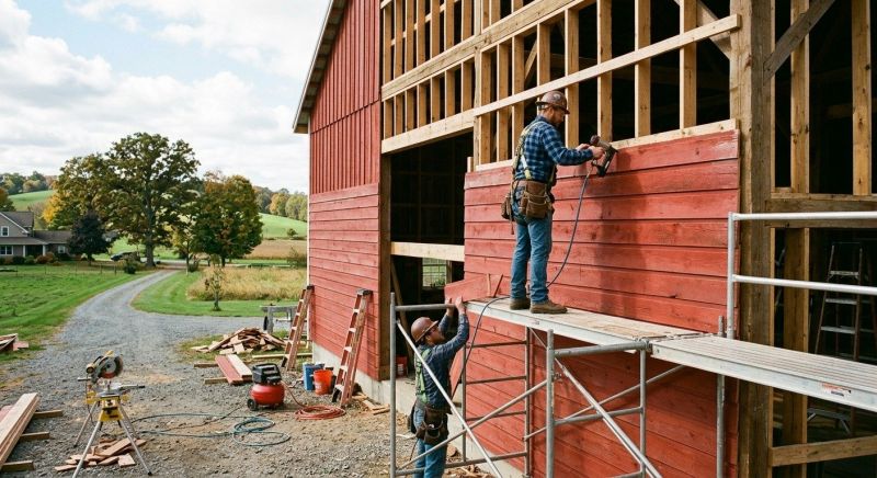 Barn Siding Replacement in Wolfeboro, NH