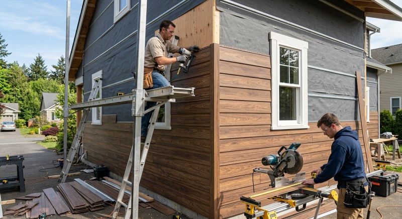 Faux Wood Siding Installation in Laconia, NH
