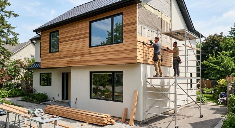 Faux Wood Siding Installation in Laconia, NH