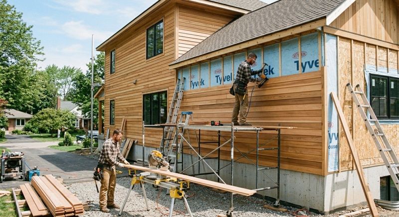 Faux Wood Siding Installation in Moultonborough, NH