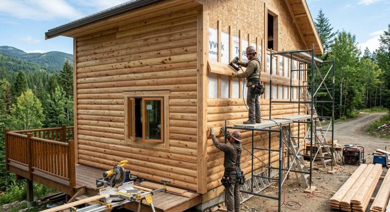 Log Siding Installation in Belmont, NH
