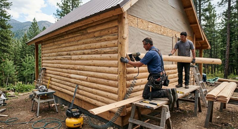 Log Siding Installation in Laconia, NH