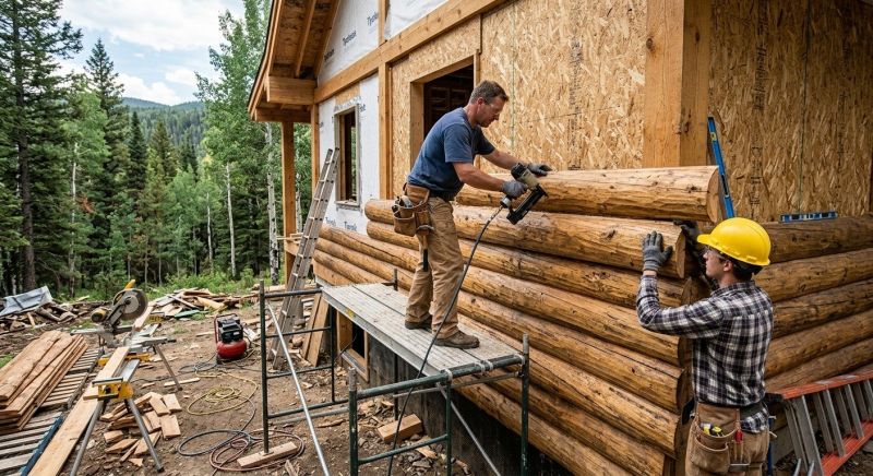 Log Siding Installation in Moultonborough, NH