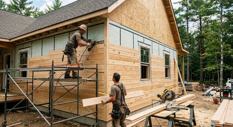 Wood Plank Siding Installation in Laconia, NH
